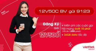 Cách đăng ký gói cước 12V50C Viettel ưu đãi trọn gói dùng cả năm