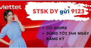 Cách đăng ký gói cước ST5K Viettel lướt web thả ga suốt 24h