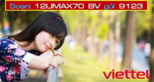 Đăng ký gói cước 12UMAX70 Viettel dùng data thả ga suốt 14 tháng