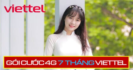 Các gói cước 4G Viettel 6 tháng tặng thêm 1 tháng ưu đãi khi đăng ký