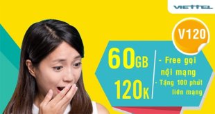 Cách đăng ký gói cước V120 Viettel miễn phí data và phút gọi trong suốt 30 ngày