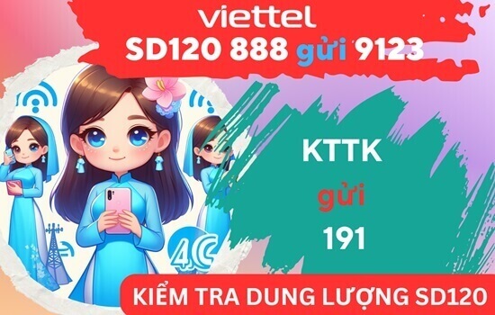 Cách kiểm tra gói SD120 của Viettel còn ưu đãi bao nhiêu ?