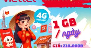 Gói cước 3SD70 Viettel: Có ngay 1GB mỗi ngày, sử dụng 3 tháng