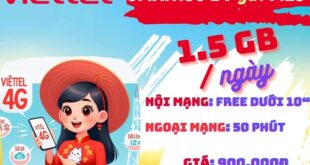 Gói cước 6MXH150 Viettel: Trọn gói mạng xã hội, 45 GB / Tháng, dùng 6 tháng