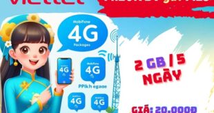 Gói cước MI20K Viettel: ưu đãi 2GB, sử dụng trong 5 ngày