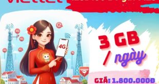 Gói cước 12SD150 Viettel: Ưu đãi 3GB mỗi ngày, dùng 1 năm