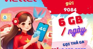 Đăng ký gói 12V180B Viettel: Ưu đãi 6GB mỗi ngày, gọi thả ga, dùng 1 năm