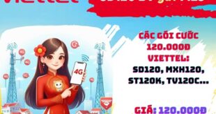 Các gói cước 120k Viettel dành riêng cho nhu cầu sử dụng hàng ngày.