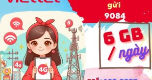 Gói cước V180B Viettel: Ưu đãi 6GB mỗi ngày, gọi thả ga, chỉ 180.000đ