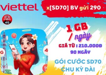 Gói cước SD70 Viettel chu kỳ dài - Giải pháp data tốc độ cao, giá rẻ