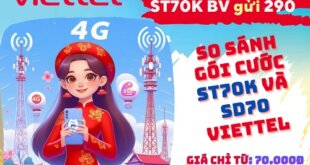 So sánh gói cước SD70 Viettel với gói ST70K Viettel