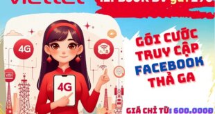 Gói cước 12FB50K Viettel dùng Facebook cả năm chỉ với 600.000đ
