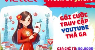 Đăng ký gói cước YT50K Viettel giải trí cùng Youtube 30 ngày chỉ 50k