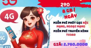 Đăng ký gói cước 12T5G230B Viettel có 8GB mỗi ngày, gọi thả ga, dùng 1 năm