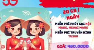 Gói cước 5G480B Viettel gọi thả ga nội mạng, ngoại mạng, kèm lướt DATA 1 tháng