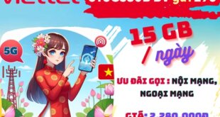 Gói cước 6T5G380B Viettel ưu đãi 2.700GB data, miễn phí gọi nửa năm